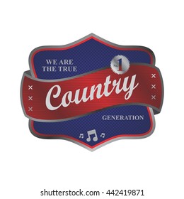 music badge vector