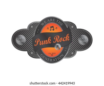 music badge vector
