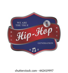 music badge vector