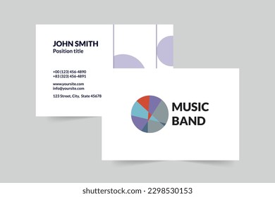 Music Band business card template. A clean, modern, and high-quality design business card vector design. Editable and customize template business card