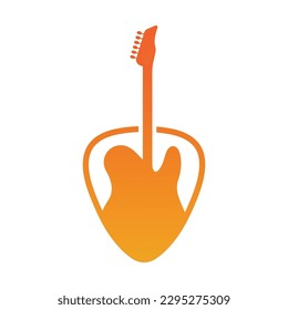 Music and band classic logo, guitar, music club vintage logo