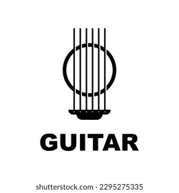 Music and band classic logo, guitar, music club vintage logo