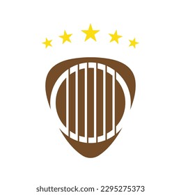 Music and band classic logo, guitar, music club vintage logo