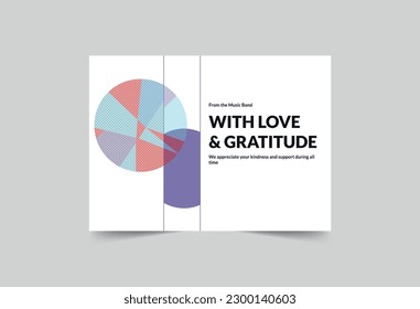 Music Band greeting card template. A clean, modern, and high-quality design business card vector design. Editable and customize template business card