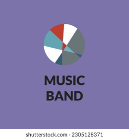 Music Band logo template. A clean, modern, and high-quality design logo vector design. Editable and customize template logo