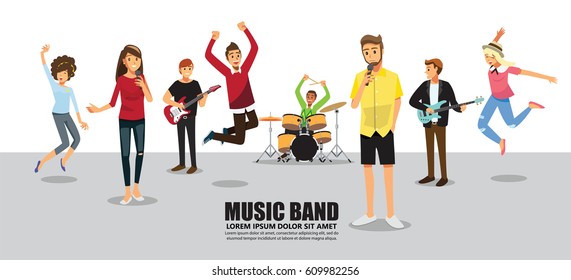 music band on stage