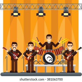 music band on stage. performance or entertainment show