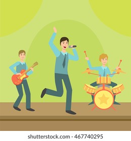 Music Band Performing On Stage