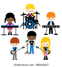 Music band vector.