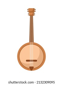 music banjo design over white