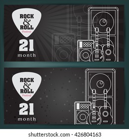 Music banner background. vector illustration