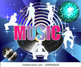 Music banner dancing