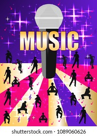 Music banner dancing