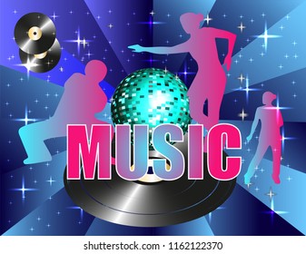 Music banner dancing