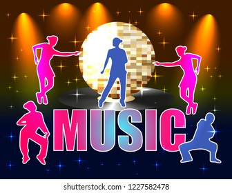 Music banner dancing