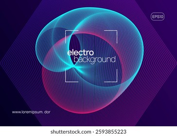 Music Banner. Discotheque Background. Pink Dance Set. Green Techno Design. Fest Concert Template. Nightclub Beat Illustration. Festival Vector. Blue Music Banner