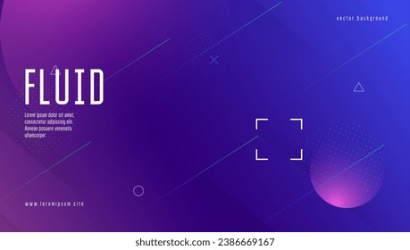 Music Banner. Flat Abstract Background. Purple Digital Illustration. Vector Layout. Neon Horizontal Elements. Gradient Page. Retro Landing Page. Pink Music Banner