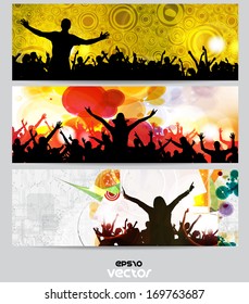 Music banner set. Vector