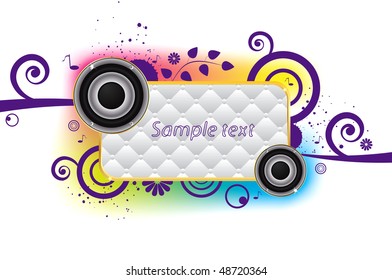 Music banner, vector