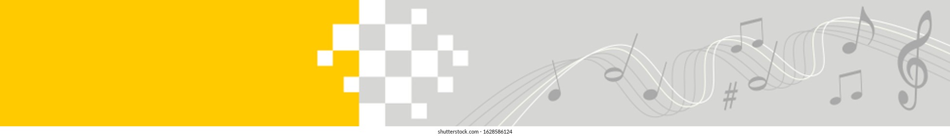 music banner vector illustration with notes