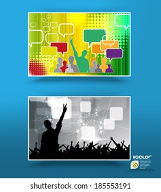 Music banners set 