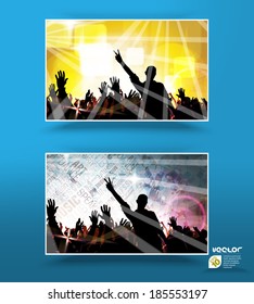 Music banners set 