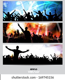 Music banners set. Vector