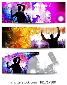 Music banners set. Vector
