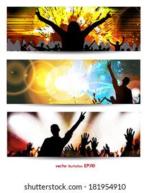 Music banners set. Vector