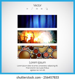 Music banners set. Vector