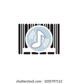 Music Barcode Logo Icon Design