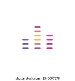 Music bars  - Line Vector Icon