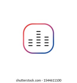 Music bars  - Line Vector Icon