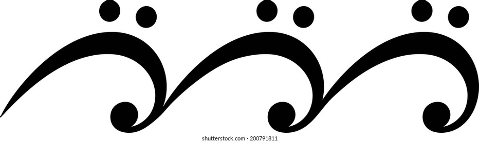 Music - Bass Clef Wave