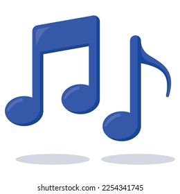 Music Beam Y Quaver Notes Vectorart
