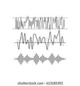 Music beat. Abstract equalizer. Sound Wave vector