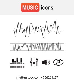 Music beat. Abstract equalizer. Sound Wave vector