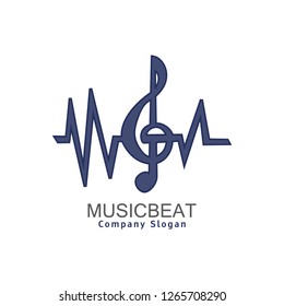 Music beat logo