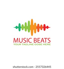 Music Beat Logo Template Design