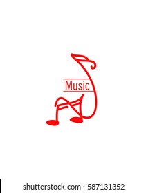 Music Beat Logo Template Design Vector illustration.