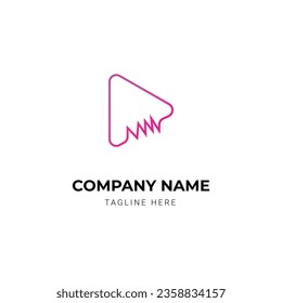 music beats dj company logo design template