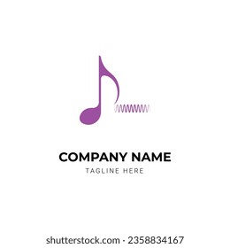 music beats dj company logo design template