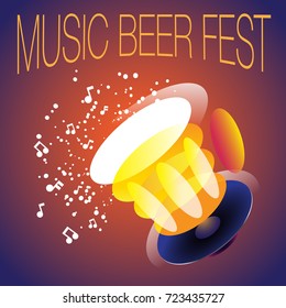 Music Beer Fest Colorful Poster