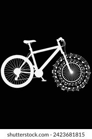 
Bicicleta de música: archivo de corte de pasos de ciclismo para máquina de corte