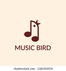 Music bird vector icon.