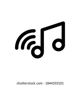 Music (Birthday) icon outline vector. Isolated on white background