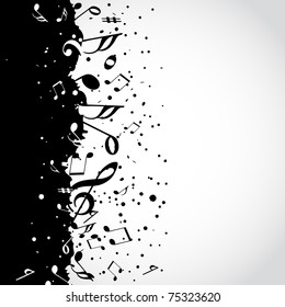 Music  black and white background