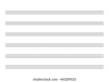 Music blank note stave. Horizontal music books.