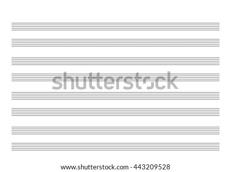 Music blank note stave. Horizontal music books.