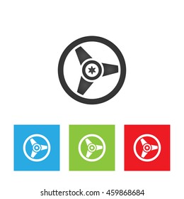 Music bobbin icon. Simple logo of retro style bobbin isolated on white background. Flat vector illustration.